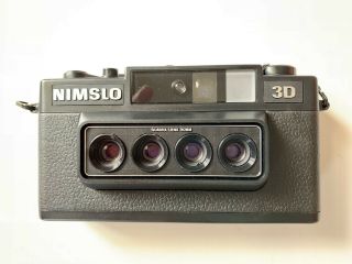 Vintage " Nimslo 3d " Quadra Lens 35mm Film Camera W/ Box