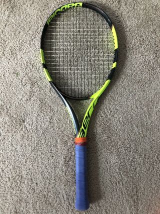 Rare Babolat Pure Aero Play Connected Racquet Strung Size 4 1/4