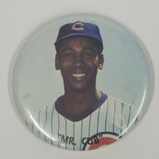 Vintage Ernie Banks Mr.  Cub Chicago Cubs 3.  5 " Pin Button