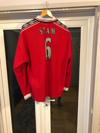 Manchester United Home Shirt Long Sleeve 1998/1999/2000 Vintage Jaap Stam Retro 2