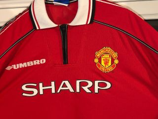 Manchester United Home Shirt Long Sleeve 1998/1999/2000 Vintage Jaap Stam Retro 4