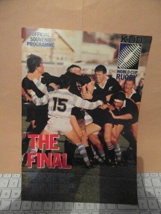 1987 World Cup Final (first World Cup Final) Rugby Union Programme Rare