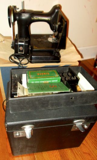 Vintage 1950 Singer Portable Electric Sewing Machine - 221 - 1,  Case,