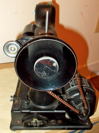 VINTAGE 1950 SINGER PORTABLE ELECTRIC SEWING MACHINE - 221 - 1,  CASE, 3