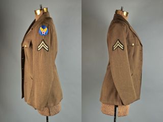 VTG Women ' s 40s WWII WAC Army Air Force Uniform Jacket Sz S 2676 WW2 USAAF 2