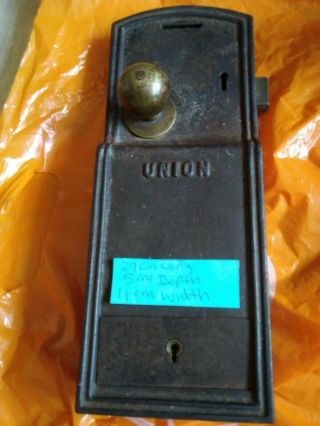 Vintage Cast Iron Toilet Coin Slot Lock Handle Public Loo