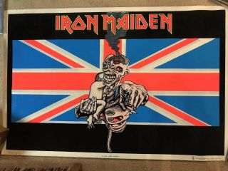 Iron Maiden Blacklight Poster 1996 Vintage Rare Uk X Factor 1690 Scorpio