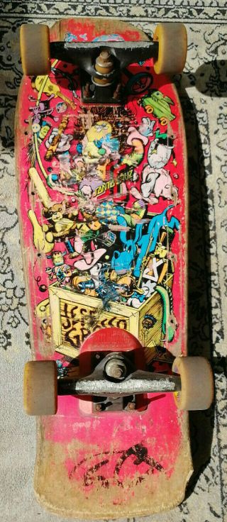 Rare Santa Cruz Jeff Grosso Vintage Skateboard Complete Cellblock Deck Oj Toybox