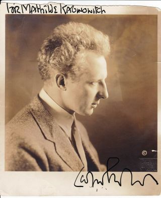 Leopold Stokowski Autograph Signed Vintage 1920s E.  Goldensky Photo D77