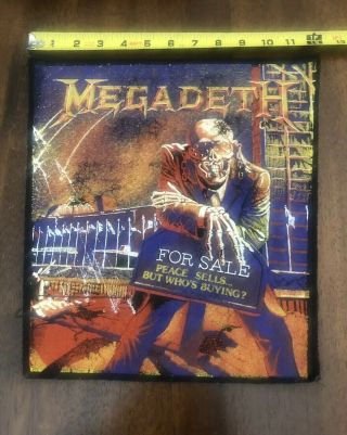 Vtg Megadeth Peace Sells Backpatch Metal Thrash 80’s Og Metallica Anthrax Maiden