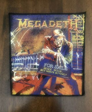 VTG Megadeth Peace Sells Backpatch Metal Thrash 80’s OG Metallica Anthrax Maiden 2