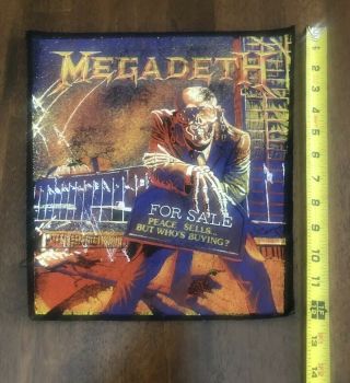 VTG Megadeth Peace Sells Backpatch Metal Thrash 80’s OG Metallica Anthrax Maiden 3