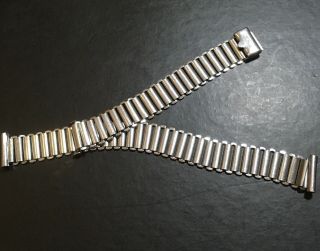 Vintage Bonklip Stainless Steel Bracelet Military Watch Strap,  15mm