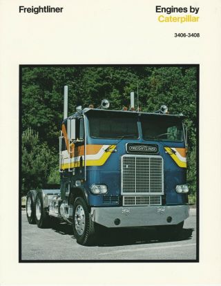 Freightliner Trucks Engines By Caterpillar Brochure Old Vintage Vtg
