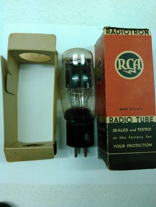 Vintage Rca 2a3 Vacuum Tube Nos Nib Black Plate Made In Usa 1940 