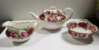 Vintage Royal Albert Old English Roses Tea Set