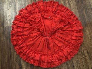 Vintage Betty Oden Red Ruffle Party Dress