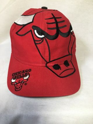 Vintage The Game Big Logo Hat Snapback Cap Chicago Bulls 90s Nba Jordan Pippen