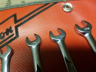 Snap On Tools 9 pc SAE 6 pt Midget Wrench Set C90 Kit Vintage UNDERLINED 4