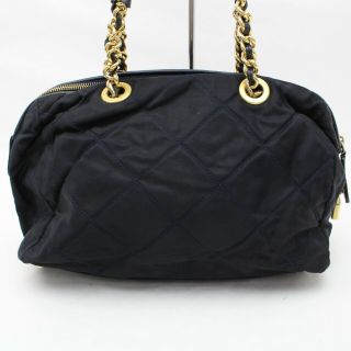 Authentic Vintage Prada Hand Bag Black Nylon 368097 2