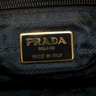Authentic Vintage Prada Hand Bag Black Nylon 368097 8