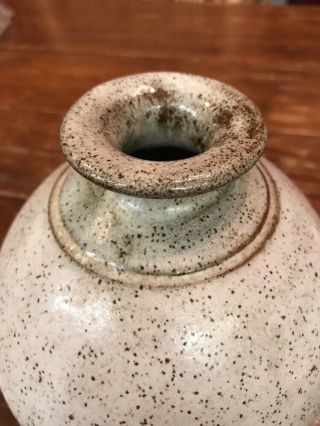 Vintage Puerto Rico Art Pottery Vase 5.  5 Tall By Artist Carlos 3