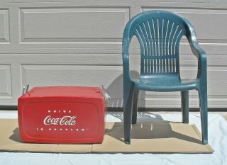 Vintage Coca - Cola Embossed Metal Cooler,  Tray Drink Coca Cola In Bottles 2