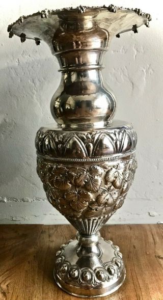 Vintage Greek Vase Silver Plated