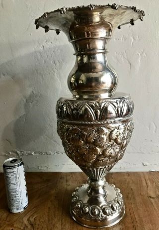 Vintage Greek Vase Silver Plated 2