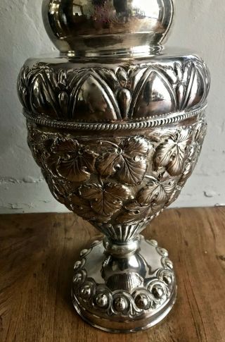 Vintage Greek Vase Silver Plated 4