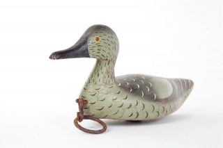 Vintage Decoy Duck - Detailed Painting Hand Carved