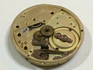 ANTIQUE EARLY PATEK PHILIPPE UNSIGNED STEM WIND CYLINDER POCKET WATCH MOVEMENT. 9