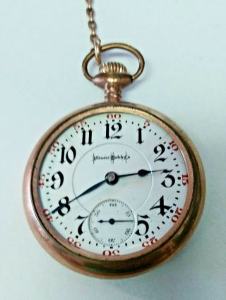 Antique Gold Filled Illinois Watch Co.  Bunn Pocket Watch 19 Jewel B&b Case