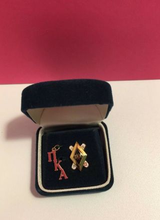 Pi Kappa Alpha PIKE Vintage 14K Gold Fraternity Lavalier & Fraternity Pin Set 4