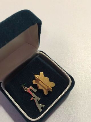 Pi Kappa Alpha PIKE Vintage 14K Gold Fraternity Lavalier & Fraternity Pin Set 6