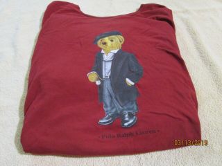 Polo Ralph Lauren Sport Teddy Bear Vintage Rare Mens Tee T Shirt Size Xl 2