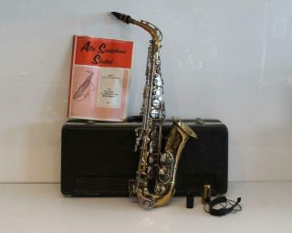 Vintage Selmer Bundy Ii Alto Saxophone W/ Carrying Case & Music Book S/n 778122
