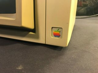 Apple IIe A2M2010 Green Phosphor 12 ' CRT MONITOR DISPLAY VINTAGE 5