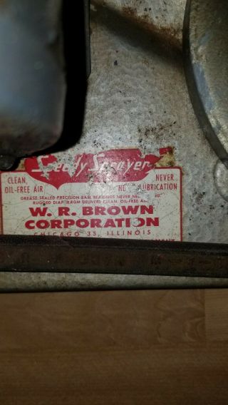 Vintage Speedy Belt Driven Air Airbrush Compressor w/ Westinghouse 1/3 HP 2