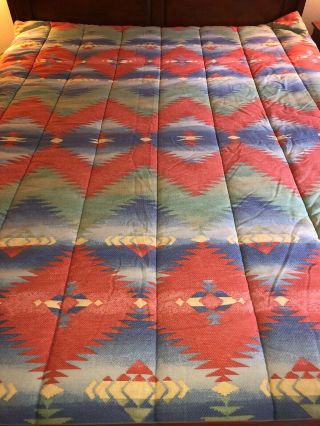 Ralph Lauren Vintage NAVAJO AZTEC SOUTHWESTERN COMFORTER TWIN USA Bed Cover Sham 5