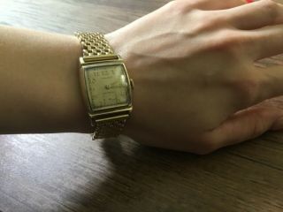 Vintage 14k Gold Filled Hamilton Art Deco Men’s 17 Jewel Watch Great