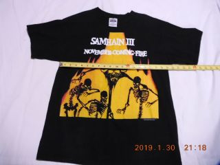 Vintage 1999 Samhain Iii Glenn Danzig Misfits November Coming Fire T Shirt Sz Lg