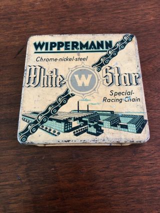 Vintage Pre War Bicycle Parts.  Wippermann White Star Block Skip Tooth Chain.  Nos