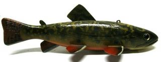 Vintage Marcel Meloche Trout Folk Art Fish Spearing Decoy Ice Fishing Lure