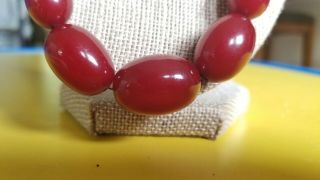 40g Vintage Art Deco Cherry Amber Bakelite Necklace 2