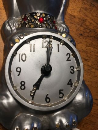 POODLE CALIFORNIA Wall CLOCK Moving Eyes NO Tail Vintage P1 Only 4