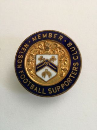 Vintage Enamel Nelson Football Supporters Member Badge