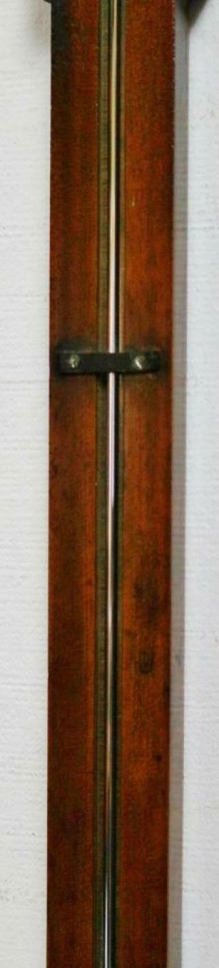 Antique English Solid Mahogany Stick Wall Barometer,  L.  Casella London, 2