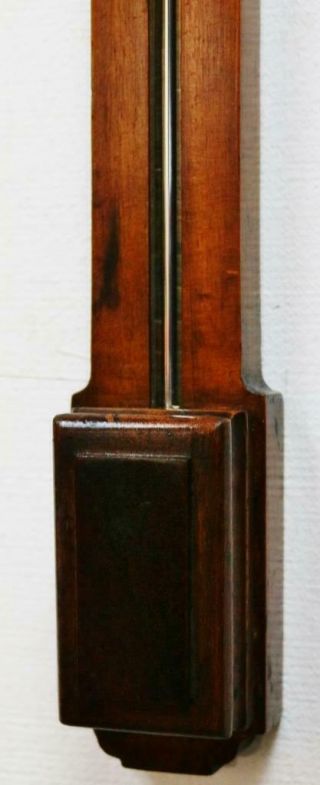 Antique English Solid Mahogany Stick Wall Barometer,  L.  Casella London, 3