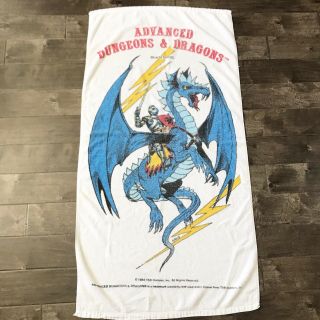 Rare Vintage 1982 Advanced Dungeons And Dragons Beach Towel Tsr Hobbies